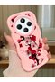 Redmi 14C Compatible Case Camera Protector Pink Silicone Couple Phone Case Floral Pattern