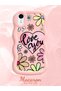 iPhone Xr Compatible Case Camera Protector Pink Silicone Couple Phone Case Floral Pattern - 2