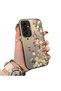 Samsung Galaxy A16 Compatible Silicone Edge Hard Back Case Couple Phone Case with Floral Pattern