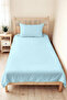 Blue Quilted Youth Room Single Pique Set-Minimal Pastel 160X220 cm Quilted Bedspread - 4