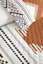 Bohemian Geometric Brown Young Room Single Pique Set-Ethnic 160X220 cm Quilted Bedspread - 3