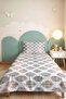 Geometric Gray Young Room Single Pique Set - Modern Tile 160X220 cm Quilted Bedspread - 5