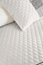 Black Geometric Youth Room Single Pique Set - Modern Striped 160X220 cm Quilted Bedspread - 3