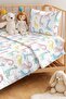 Pastel Giraffe Dinosaur Children's Room Single Pique Set-Mint Yellow 160X220 cm Quilted Bedspread - 2