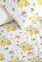 Yellow Fox Children's Room Single Pique Set - Forest Themed Green 160X220 cm Quilted Bedspread - 3