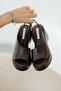 Evan Women's Genuine Leather Heeled Sandals Brown - 4