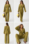 Oliviera Olive Green Double Breasted Suit - 4