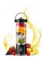 Portable 4 Stainless Steel Blades Juicer with 500ml Glass Container/Rechargeable Personal Blender/ Black