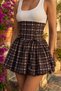 Women's Brown Corset Detailed Ribbed Top Mini Balloon Dress 8070 - 4