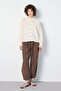 Women's Drawstring Muslin Shirt Natür 31146 - 7