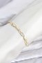 Brass Gold Color Zircon Stone Flower Model Women's Bracelet - Ebj260701W44122 - 2