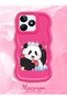 Realme C51 Compatible Case Camera Protector Red Silicone Couple Phone Case Panda Pattern - 2