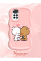 Redmi Note 11S Compatible Case Camera Protector Pink Silicone Couple Phone Case Cute Pattern - 2