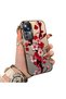 Mi 12t Compatible Silicone Edge Hard Back Case Couple Phone Case with Floral Pattern