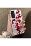 Samsung Galaxy S23 Fe Compatible Silicone Edge Hard Back Case Couple Phone Case with Floral Pattern - 3