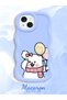 iPhone 14 Compatible Case Camera Protector Blue Silicone Couple Phone Case Cat Pattern - 2