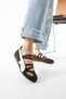 Women's Ballet Sneaker Cross-Strapped Thin Sole Casual Sports Shoes - 4