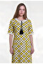 Women's Cotton Plaid Print Homewear Dress - 2
