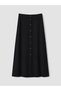 Lcwaikiki Classic Black Elastic Waist A-Line Skirt - 4