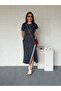 Cross-Striped Washable Modal Dress - 5