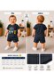 Baby Boy Handsome Boy Printed Cotton Fabric Short Sleeve Shorts Summer Set - 6