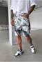 Men's Batik Washed Denim Jean Shorts Ke-1223