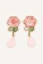 Women's Flower-Shaped Stone Earrings H9971Axns