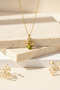 Yellow Color Hat Figure Pendant with Stone Detail Cute Character Necklace - 4