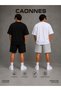 2-Piece Shorts for Men (Black-Grey) Summer Wide Fit Oversize Washable Fabric Anti-Sweat - 2