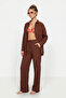Oversize Muslin Shirt Pants Set Lsa0014 Dark Taupe - 2