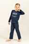 Father Son Let the Adventure Begin Navy Blue Long Sleeve Pajama Set Ar3827-A-V1 - 6