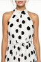 Polka Dot Pleated Summer Chiffon Dress Lgx0015 White - 4