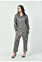 Black & Brown Zebra Print Modest Co-Ord Set Japanese Satin Premium Western Wear - 4