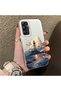 Samsung Galaxy A34 Compatible Silicone Edge Hard Back Case Couple Phone Case Tower Pattern - 3