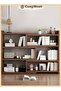 CozyNest Expandable Wooden Storage Bookshelf, Adjustable Desk Organizer Rack for Bedroom, Living Room, Study, and Office