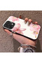 Oppo A6 Pro 5g Compatible Silicone Edge Hard Back Case Couple Phone Case with Floral Pattern - 2