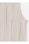 Lcw Everyday Gray Crew Neck Textured Women's Tank Top - 6