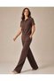 Women's Premium Modal Stone Printed Polo Collar Two-Piece Tracksuit Set - 3
