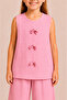 Girl's 2-Piece Set Summer Sleeveless Top Elastic Waist Loose Pants Set - 3