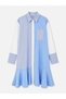 Striped Buttoned Dress with Pocket Detail - 2