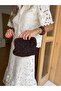 Woven Straw Mini Clutch Hand and Shoulder Bag Bitter Brown - 2