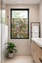 Static Window Film Stained Glass Look 60X100Cm Removable Decorative Patterned Frosted Glass Covering - 5
