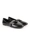 Women's Ballerinas with Metal Accessories, Mary Jane Buckle Strap, Shiny Casual L080.104 - 3