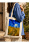 Van Gogh Series Printed Raw Cloth Bag, Shoulder Bag, Shopping Cloth Bag, Sublimation Printed Cloth Bag
