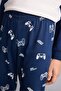 Printed Long Sleeve Pajama Top Long Pajama Bottom 2-Piece Pajama Set Boy's H6664A826Au - 7