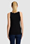 Women's Black Square Neck Basic T-Shirt 50321790-Vr046 - 5