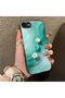 iPhone 7 Compatible Silicone Edge Hard Back Case Couple Phone Case with Floral Pattern - 3