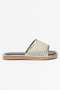 Gold Mesh Knitted Detailed Casual Flat Slippers Women's Shoes - 4