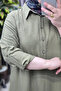 Women's Clothing Large Size Modal Cupra Shirt Collar Buttoned Dress - 2