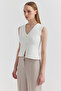Women's Buttoned Knitwear Vest - 2